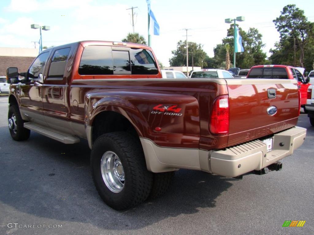 2008 F350 Super Duty King Ranch Crew Cab 4x4 Dually - Dark Copper Metallic / Chaparral Brown photo #6