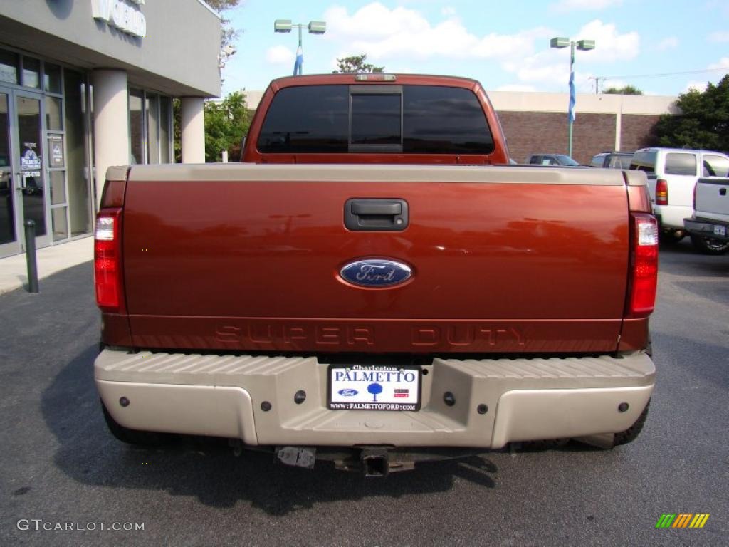 2008 F350 Super Duty King Ranch Crew Cab 4x4 Dually - Dark Copper Metallic / Chaparral Brown photo #7