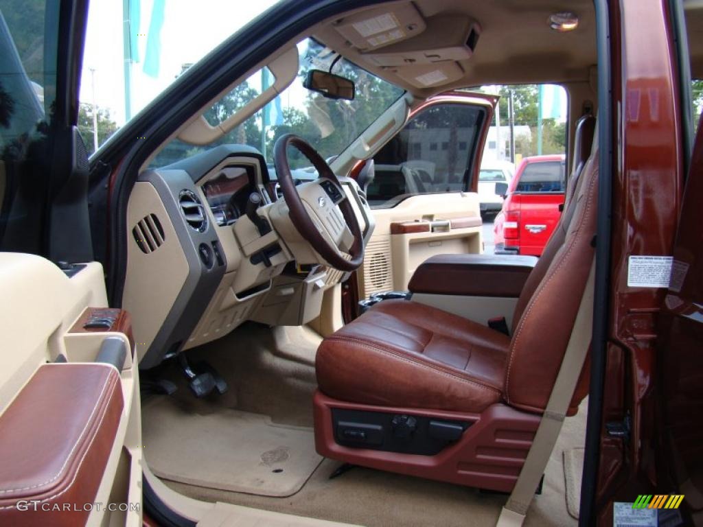 2008 F350 Super Duty King Ranch Crew Cab 4x4 Dually - Dark Copper Metallic / Chaparral Brown photo #9