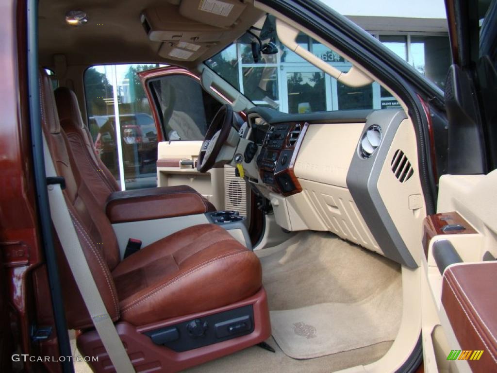 2008 F350 Super Duty King Ranch Crew Cab 4x4 Dually - Dark Copper Metallic / Chaparral Brown photo #14