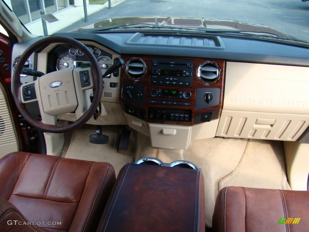 2008 F350 Super Duty King Ranch Crew Cab 4x4 Dually - Dark Copper Metallic / Chaparral Brown photo #17