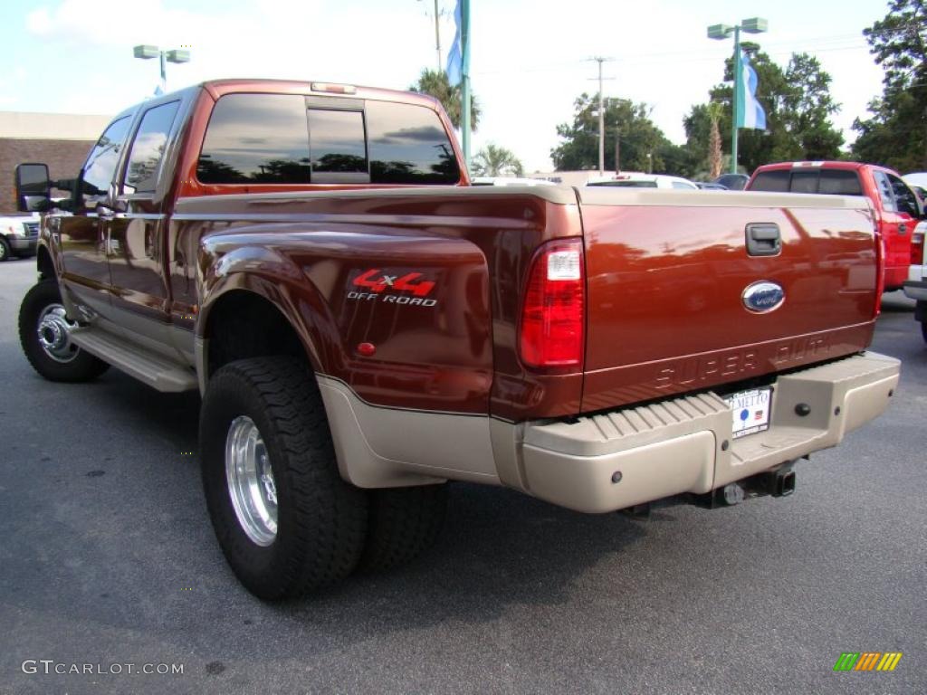 2008 F350 Super Duty King Ranch Crew Cab 4x4 Dually - Dark Copper Metallic / Chaparral Brown photo #33