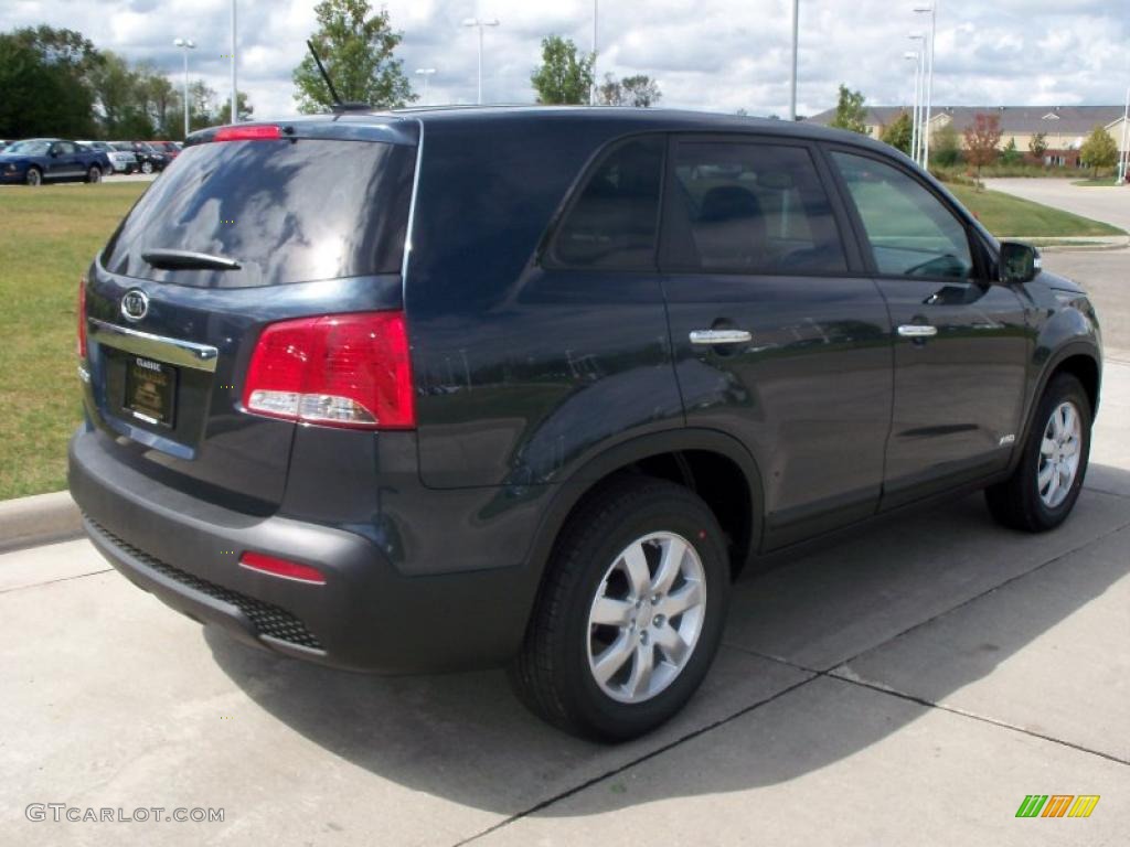 2011 Sorento LX AWD - Pacific Blue / Black photo #6