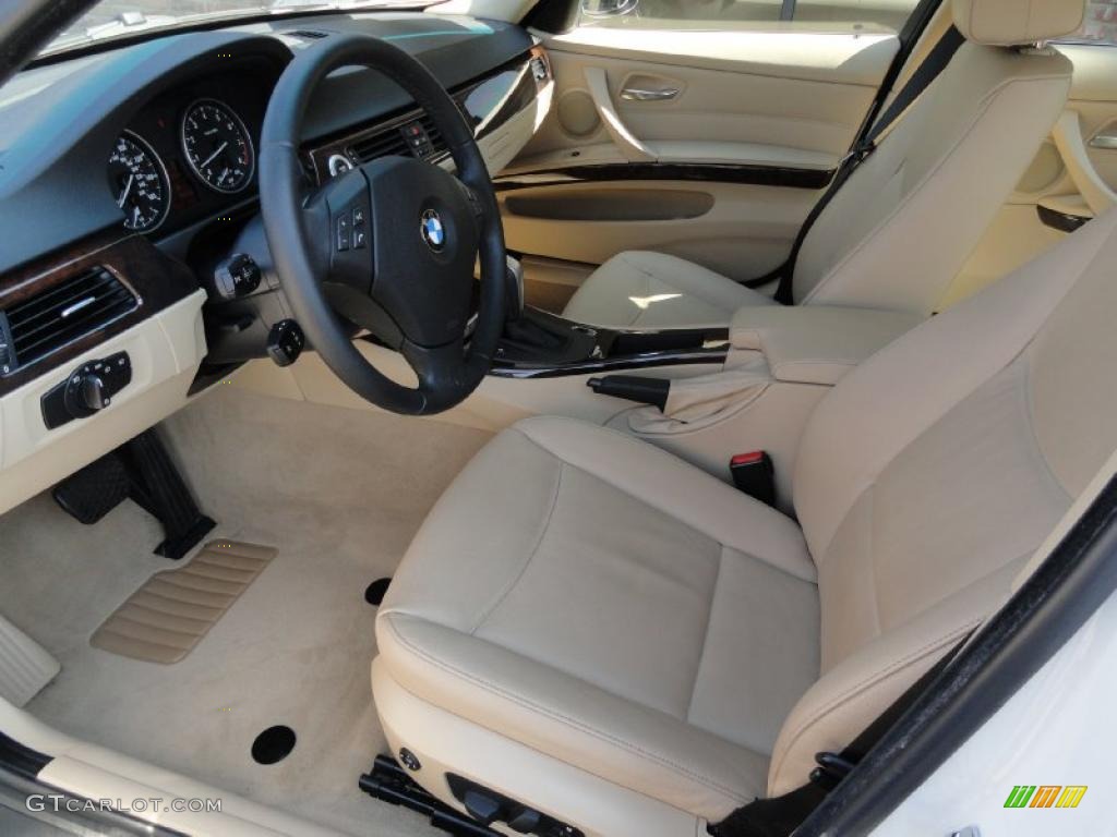 2007 3 Series 335xi Sedan - Alpine White / Beige photo #11