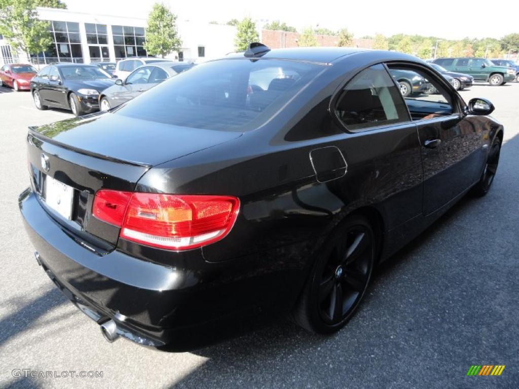 2009 3 Series 335xi Coupe - Black Sapphire Metallic / Black photo #6