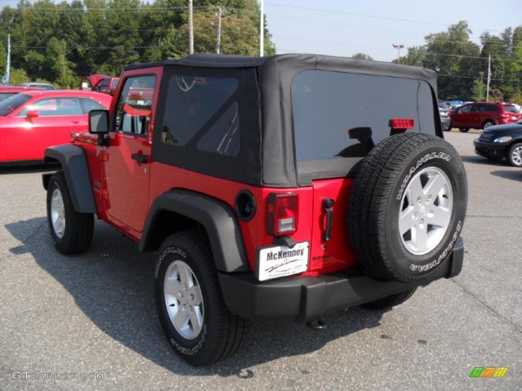 2011 Wrangler Sport S 4x4 - Flame Red / Black photo #2