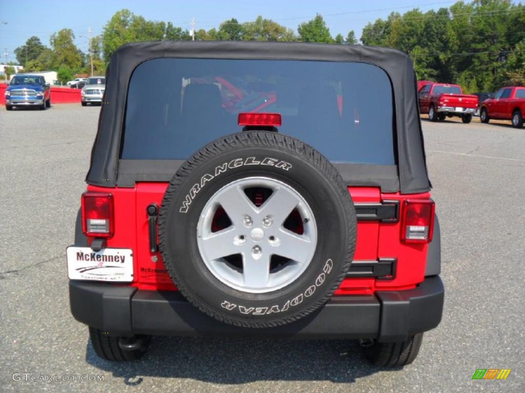 2011 Wrangler Sport S 4x4 - Flame Red / Black photo #3