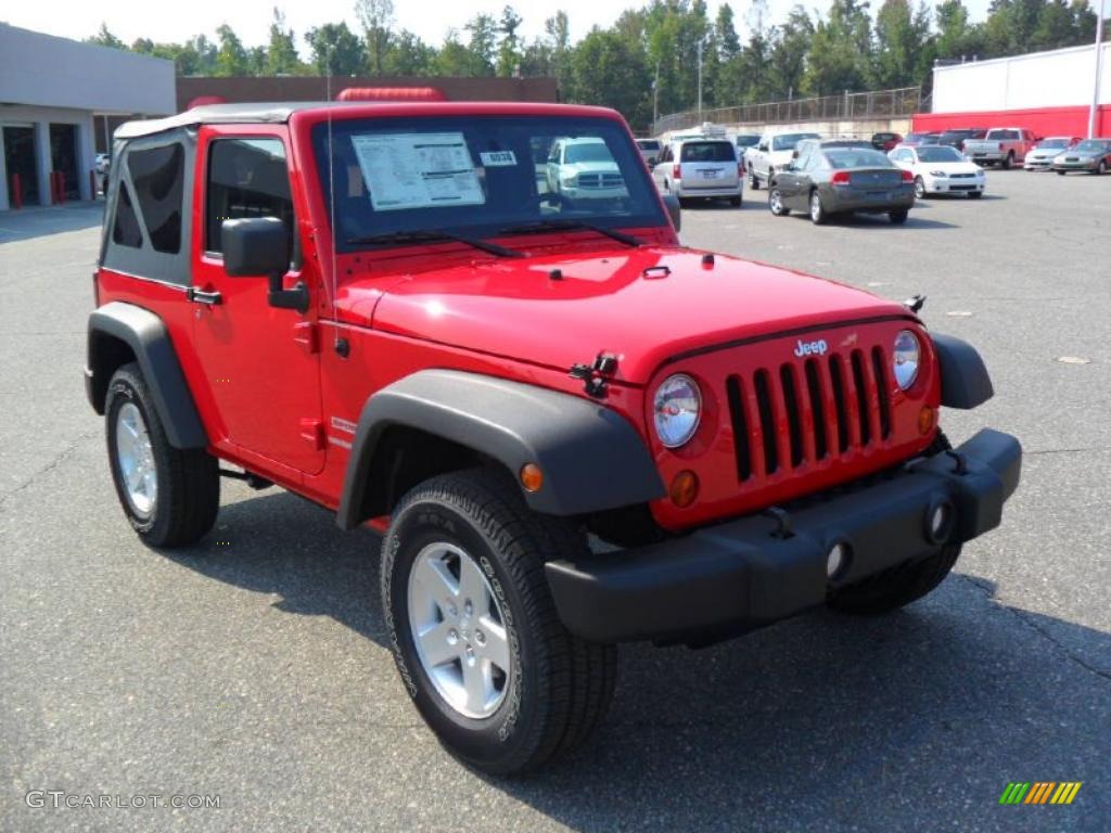 2011 Wrangler Sport S 4x4 - Flame Red / Black photo #5