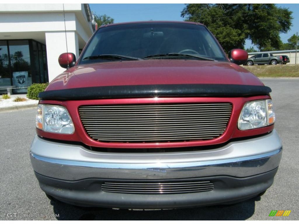 2002 F150 Lariat SuperCrew - Toreador Red Metallic / Medium Graphite photo #8