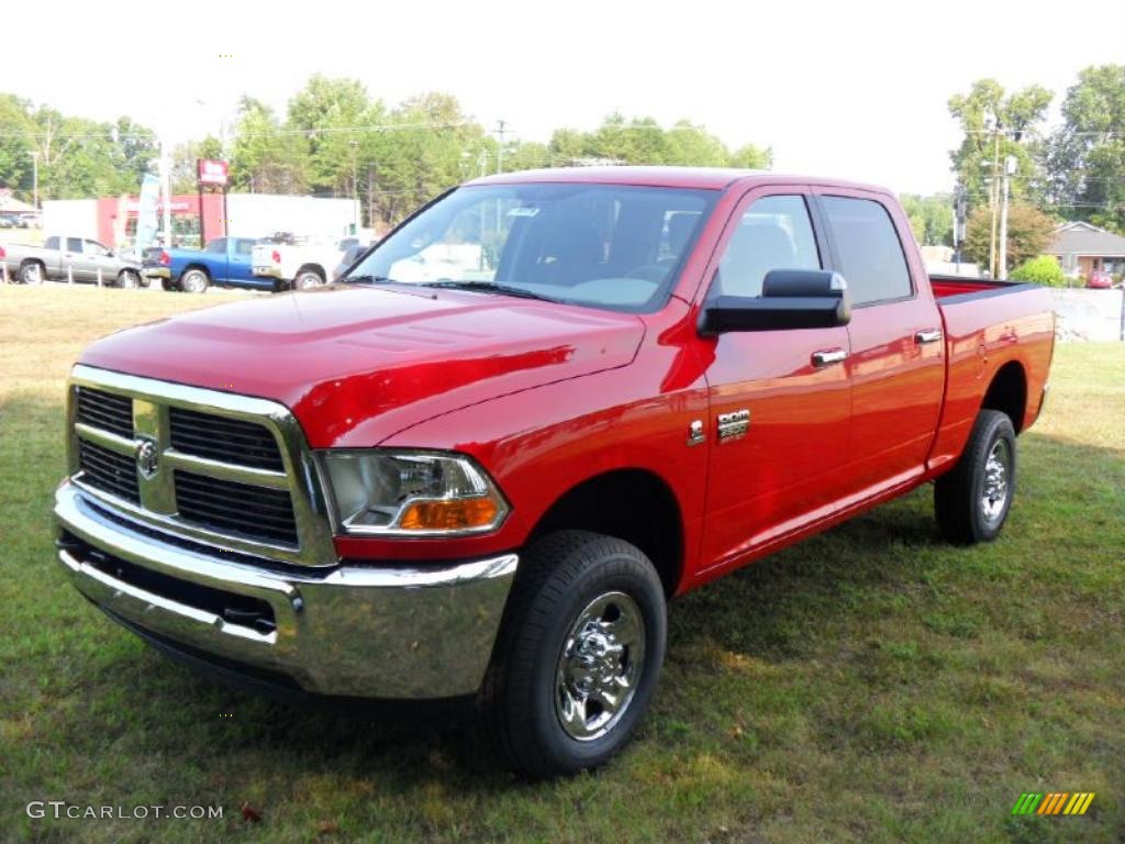 2011 Ram 2500 HD SLT Crew Cab 4x4 - Flame Red / Dark Slate/Medium Graystone photo #1