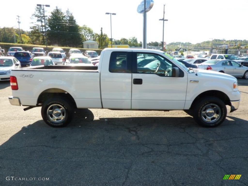 2005 F150 XLT SuperCab 4x4 - Oxford White / Medium Flint Grey photo #5