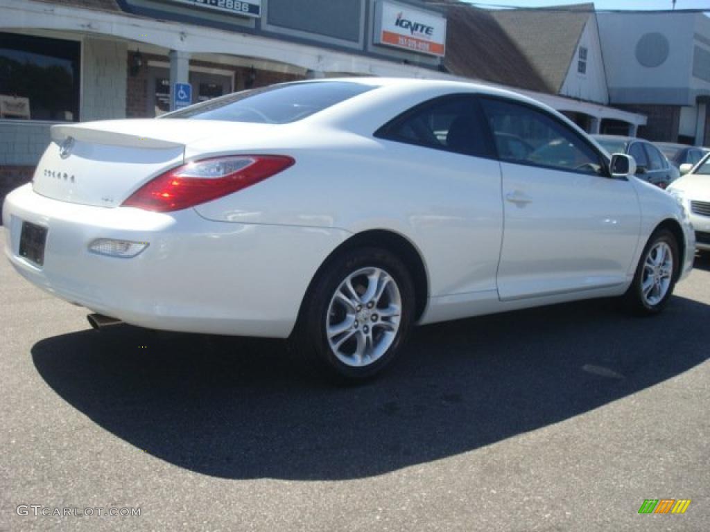 2007 Solara SLE Coupe - Blizzard White Pearl / Dark Stone photo #5