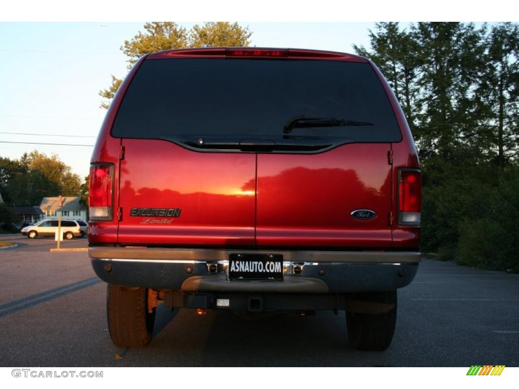 2001 Excursion Limited 4x4 - Toreador Red Metallic / Medium Parchment photo #5