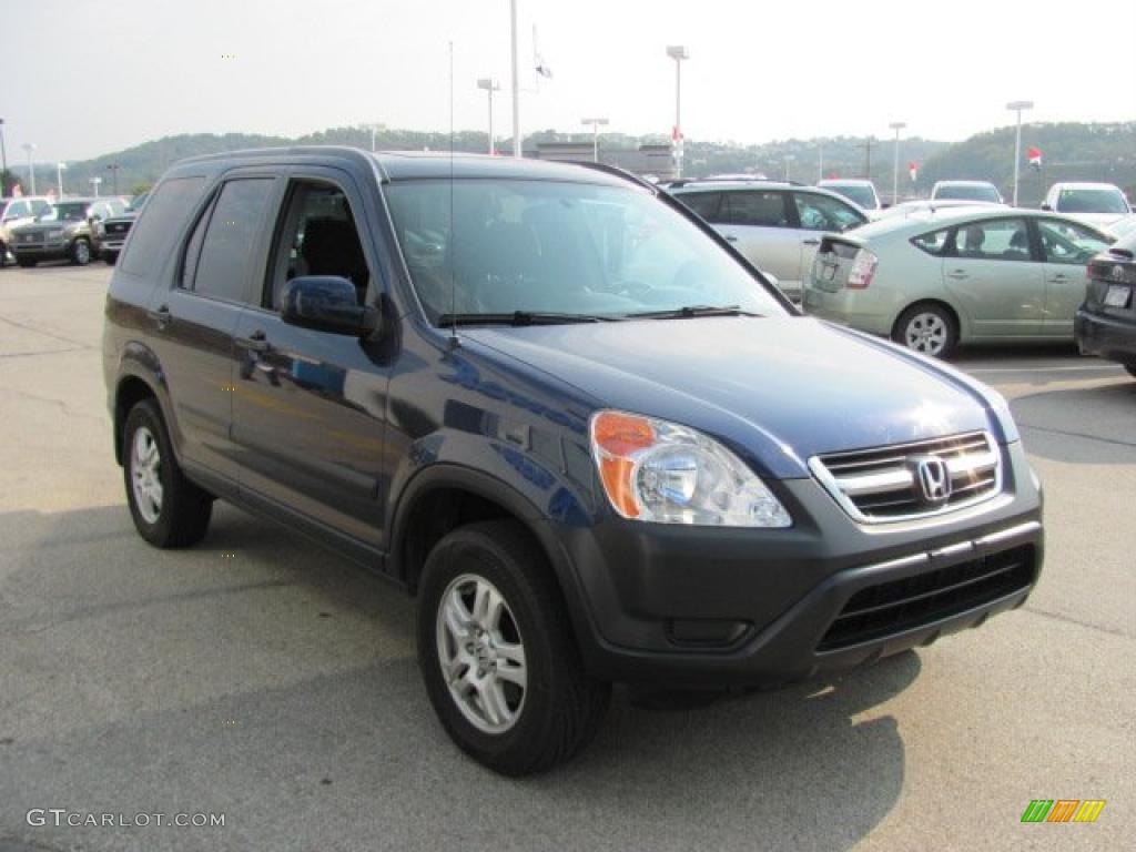 2004 CR-V EX 4WD - Eternal Blue Pearl / Black photo #10