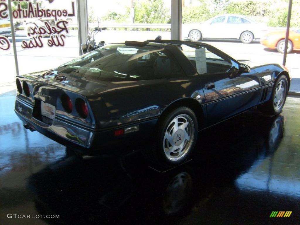 1989 Corvette Coupe - Dark Blue Metallic / Black photo #3