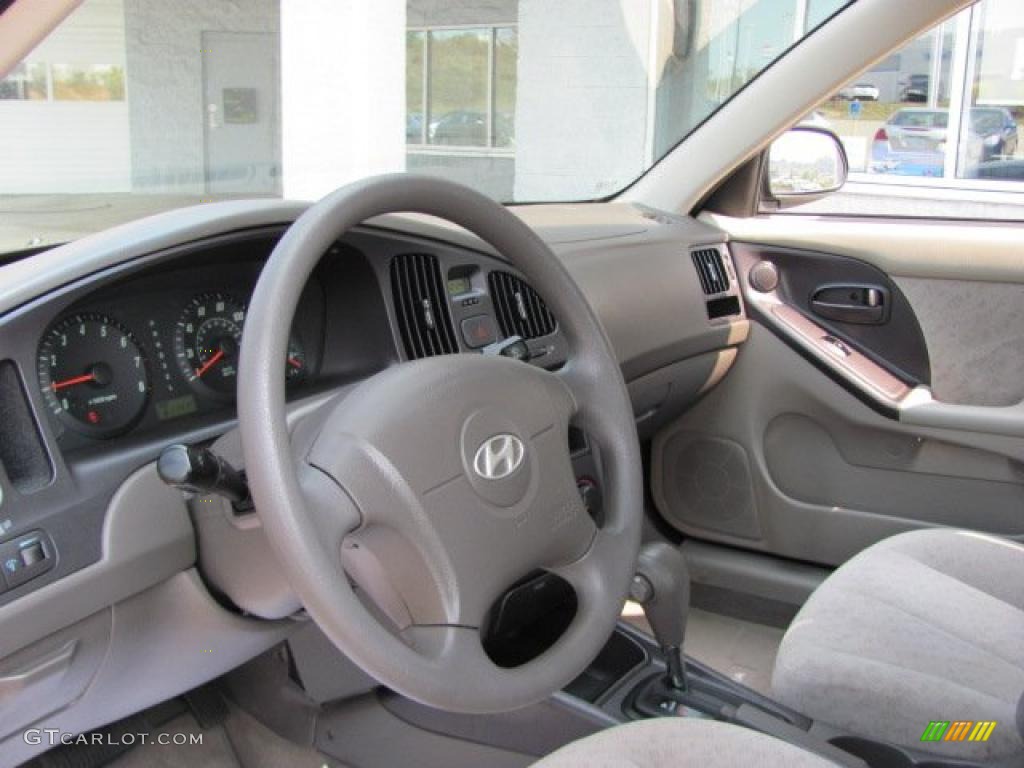 2006 Elantra GLS Sedan - Moonlit Dark Blue / Beige photo #10