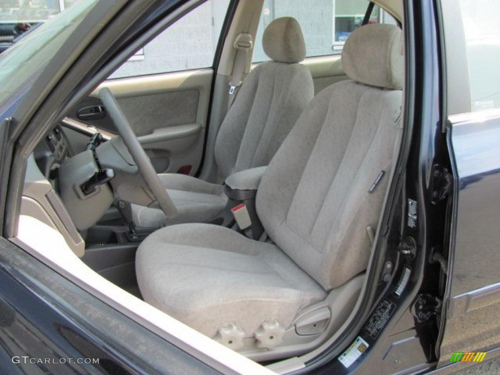 2006 Elantra GLS Sedan - Moonlit Dark Blue / Beige photo #12