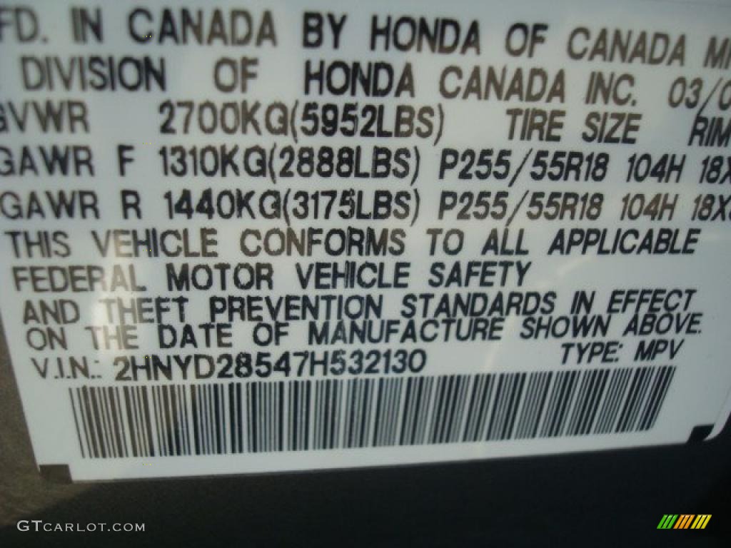 2007 MDX Sport - Nimbus Gray Metallic / Taupe photo #33