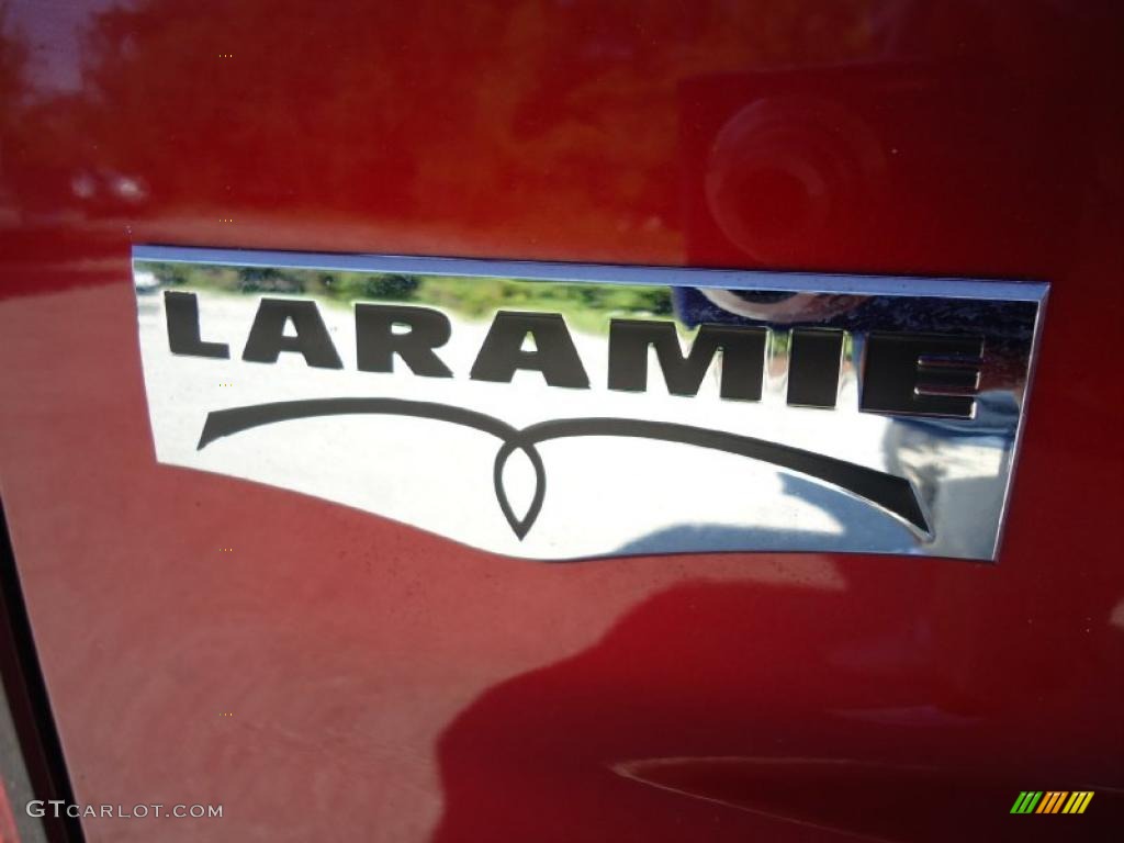 2009 Ram 1500 Laramie Crew Cab - Inferno Red Crystal Pearl / Light Pebble Beige/Bark Brown photo #11
