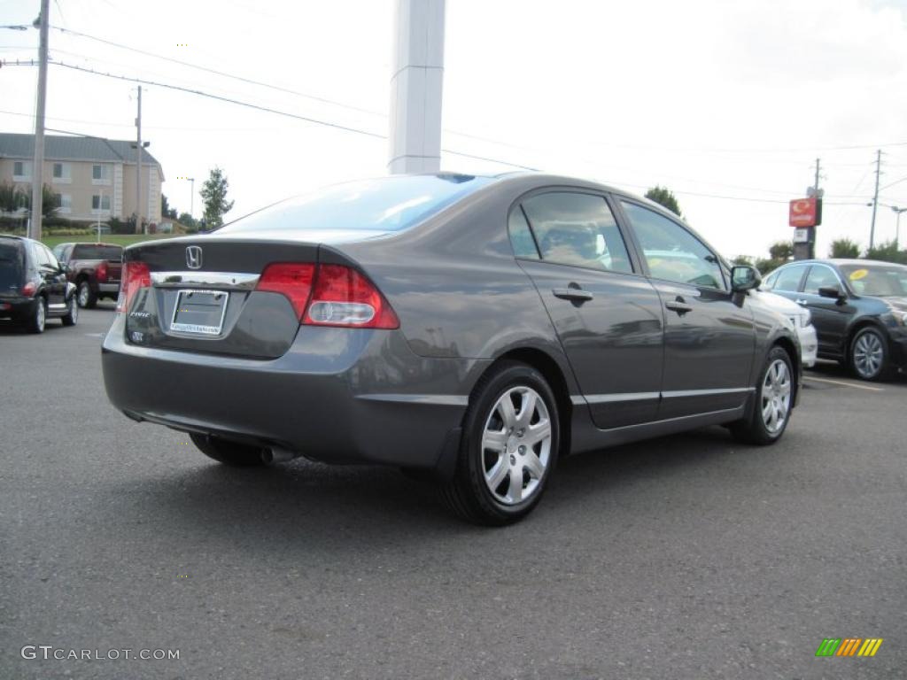 2011 Civic LX Sedan - Polished Metal Metallic / Gray photo #5