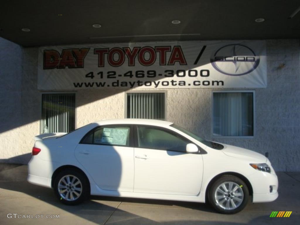 2010 Corolla S - Super White / Dark Charcoal photo #1