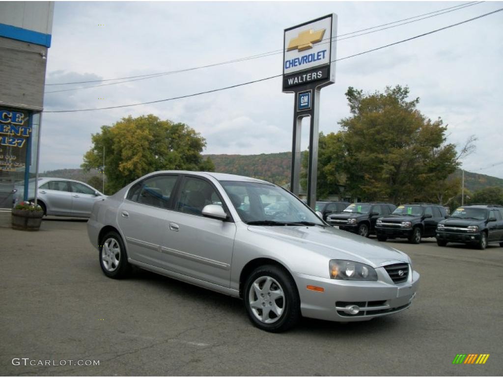 2004 Elantra GLS Sedan - Sterling Silver / Gray photo #1