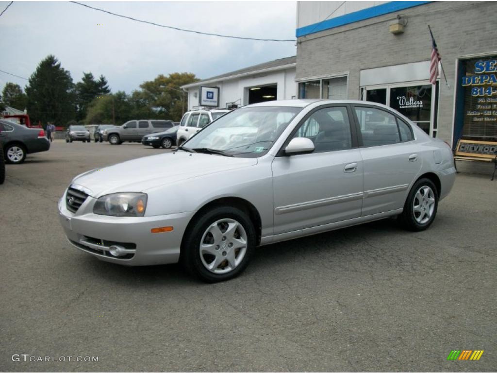 2004 Elantra GLS Sedan - Sterling Silver / Gray photo #2