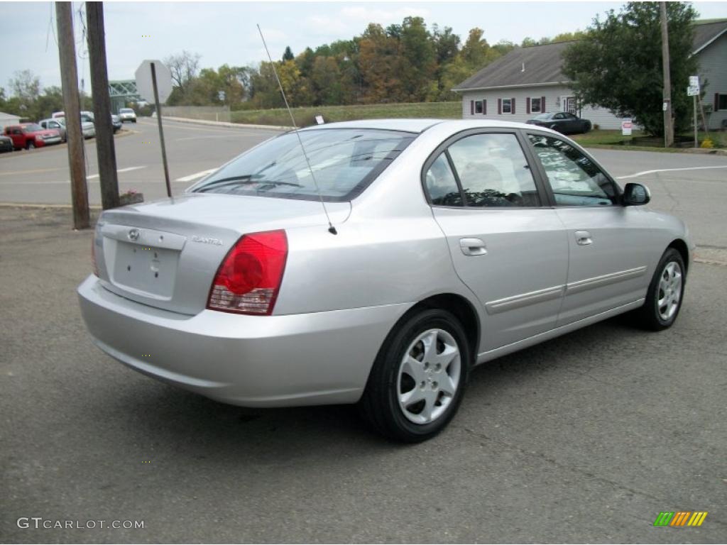 2004 Elantra GLS Sedan - Sterling Silver / Gray photo #4