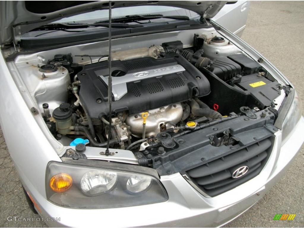 2004 Elantra GLS Sedan - Sterling Silver / Gray photo #27
