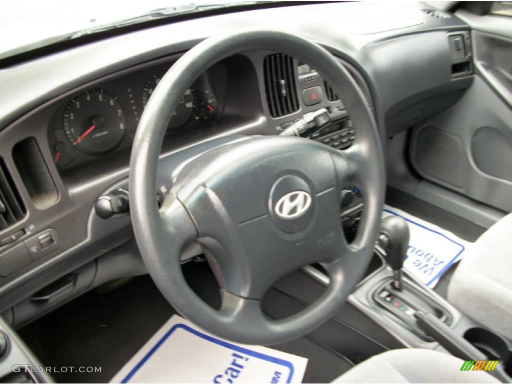 2004 Elantra GLS Sedan - Sterling Silver / Gray photo #41