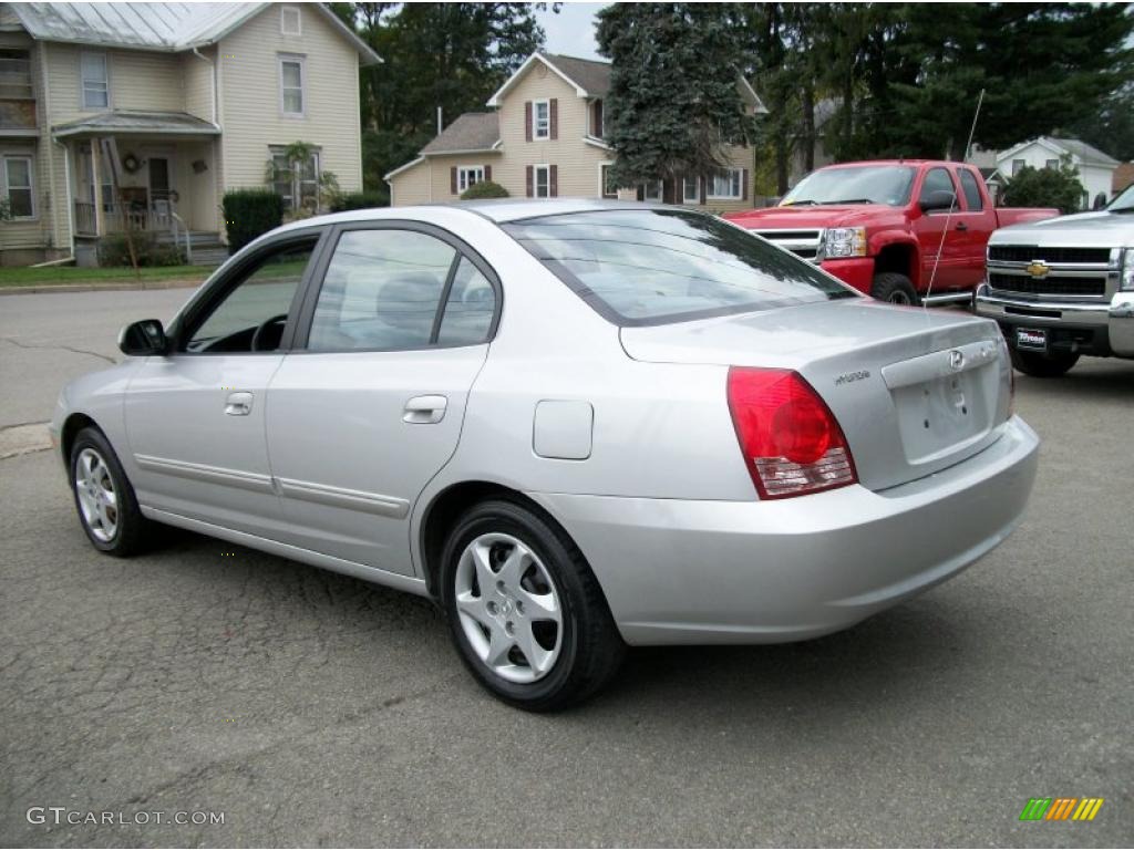 2004 Elantra GLS Sedan - Sterling Silver / Gray photo #42