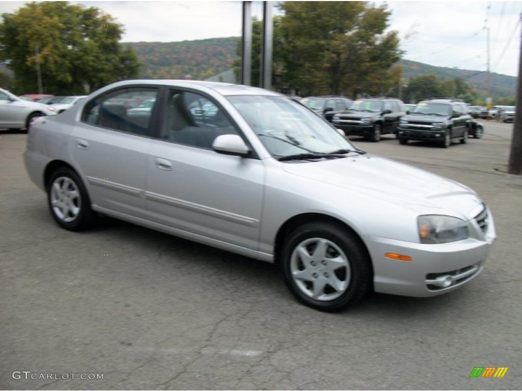2004 Elantra GLS Sedan - Sterling Silver / Gray photo #44