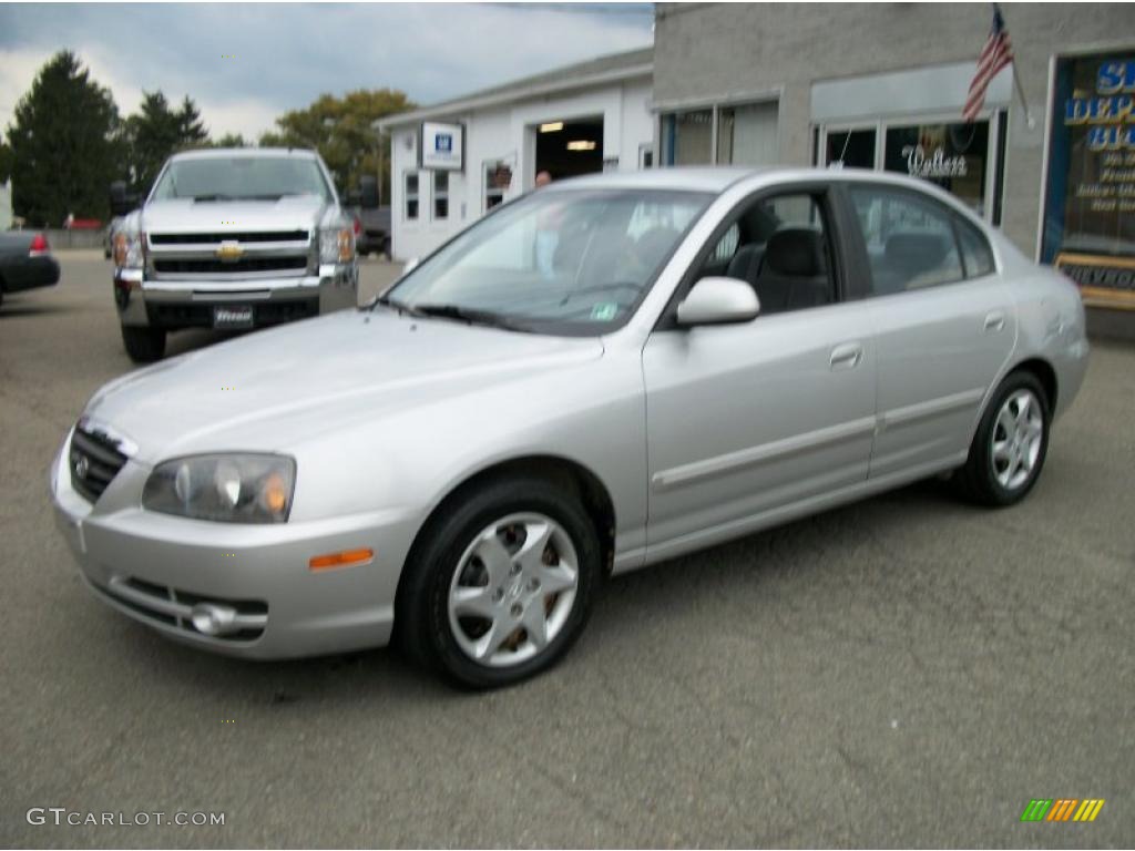 2004 Elantra GLS Sedan - Sterling Silver / Gray photo #45