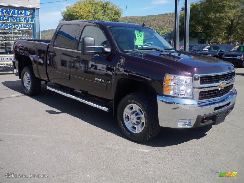 2008 Silverado 2500HD LT Z71 Crew Cab 4x4 - Dark Cherry Metallic / Dark Titanium/Light Titanium photo #1