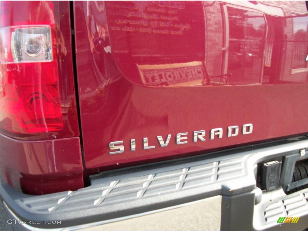 2007 Silverado 1500 LT Z71 Extended Cab 4x4 - Sport Red Metallic / Light Titanium/Ebony Black photo #8
