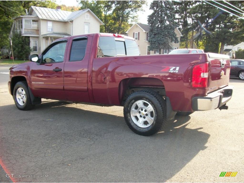 2007 Silverado 1500 LT Z71 Extended Cab 4x4 - Sport Red Metallic / Light Titanium/Ebony Black photo #55