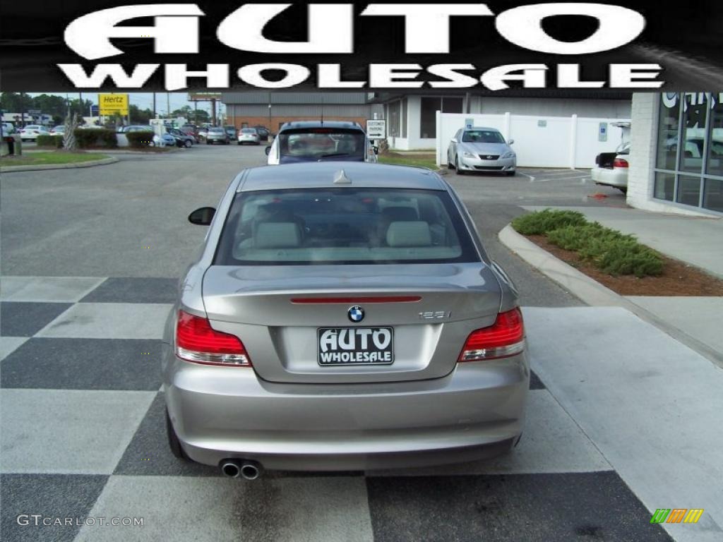 2009 1 Series 128i Coupe - Titanium Silver Metallic / Taupe photo #3