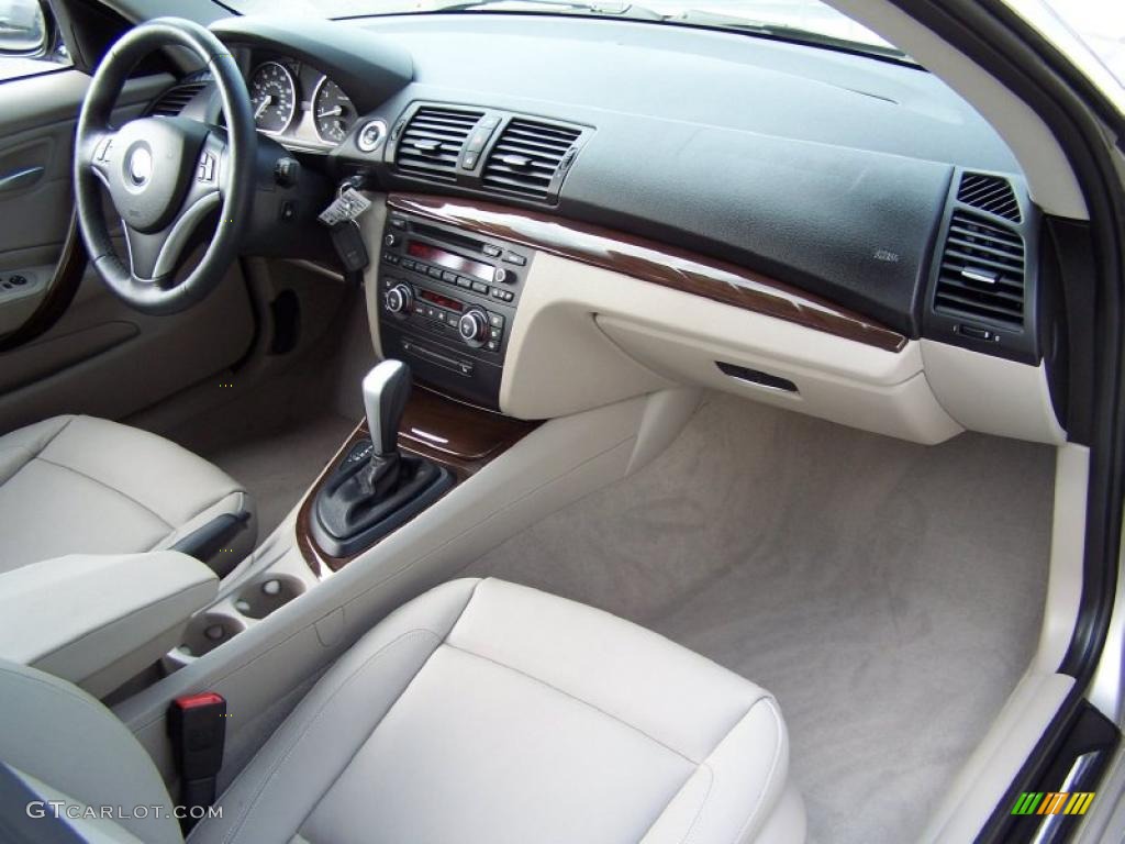 2009 1 Series 128i Coupe - Titanium Silver Metallic / Taupe photo #7