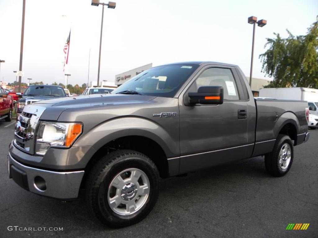 2010 F150 XLT Regular Cab - Sterling Grey Metallic / Medium Stone photo #6