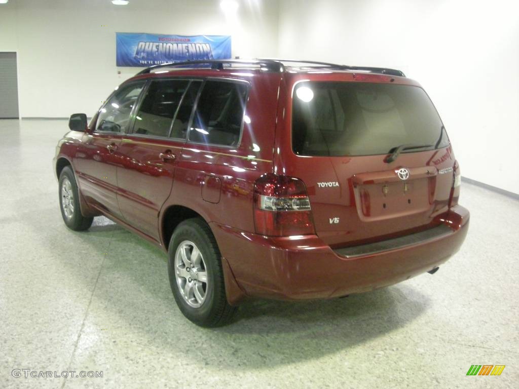 2007 Highlander V6 - Maroon / Ash Gray photo #3