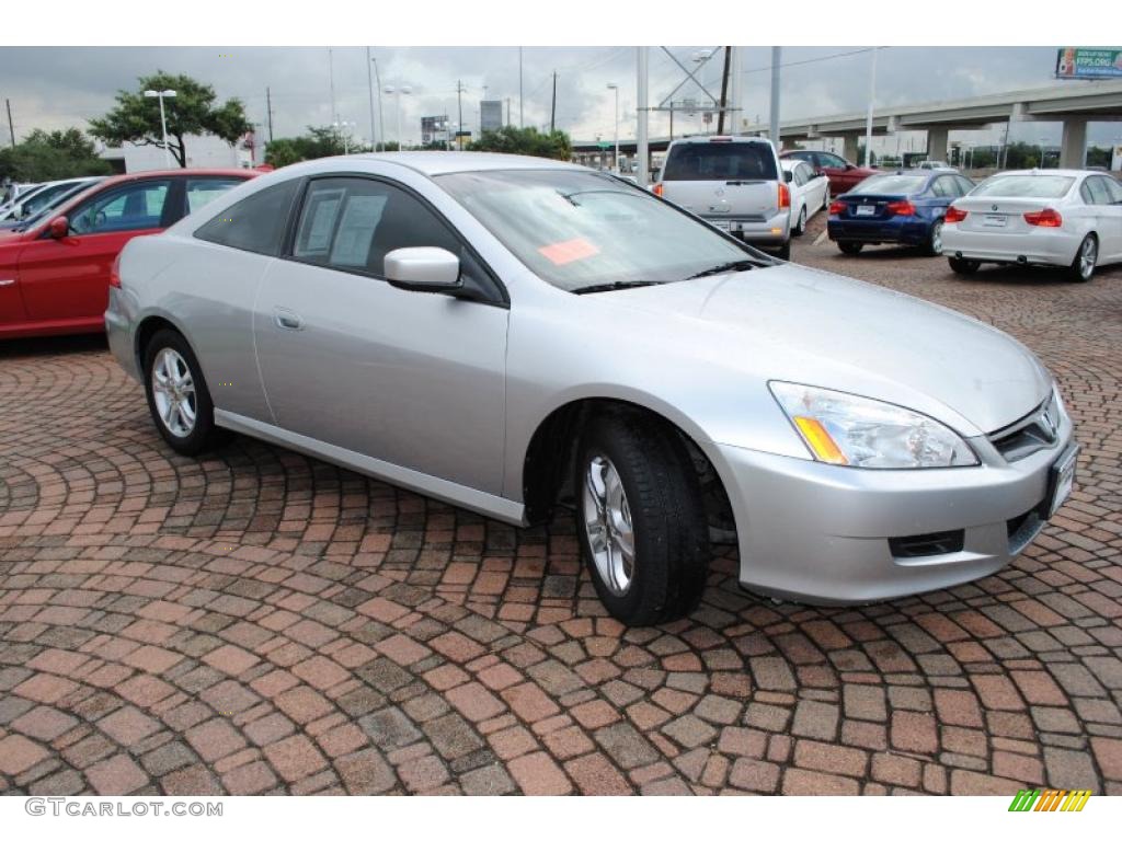 2006 Accord LX Coupe - Alabaster Silver Metallic / Black photo #7