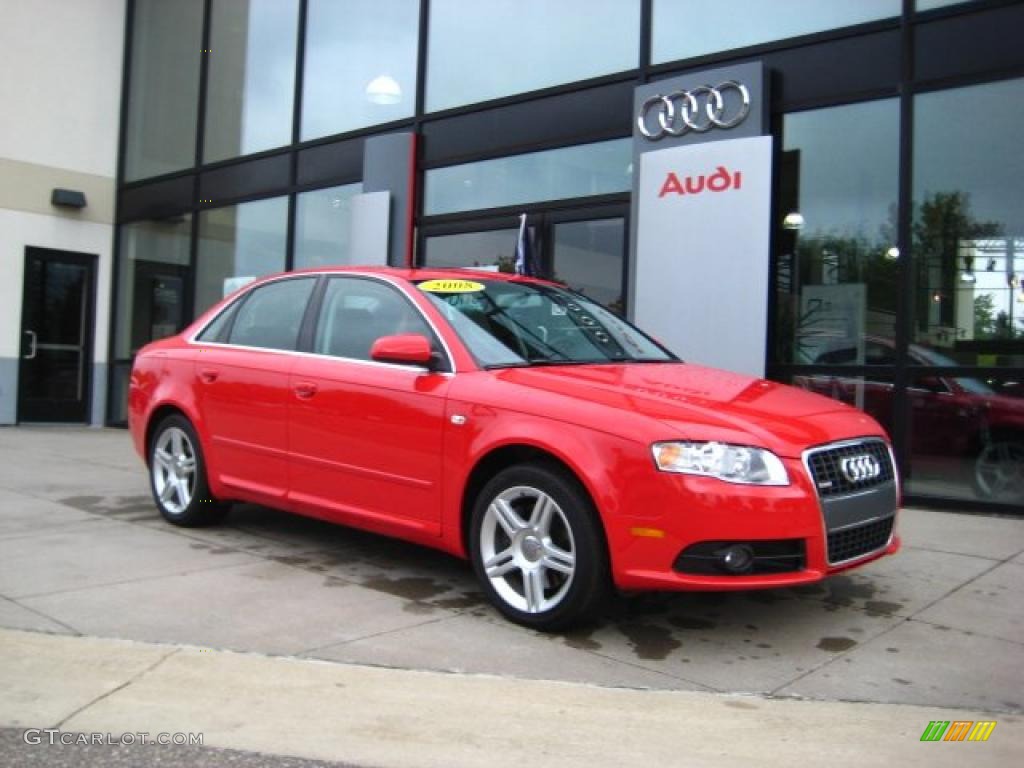 2008 A4 2.0T quattro Sedan - Brilliant Red / Black photo #1