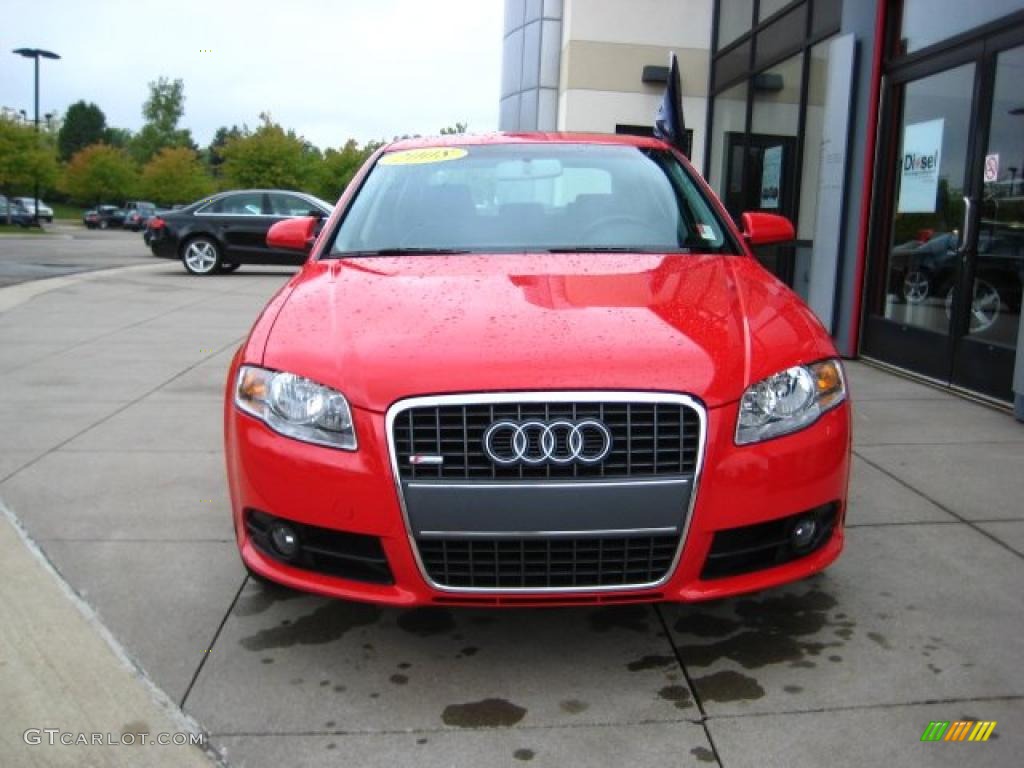 2008 A4 2.0T quattro Sedan - Brilliant Red / Black photo #2