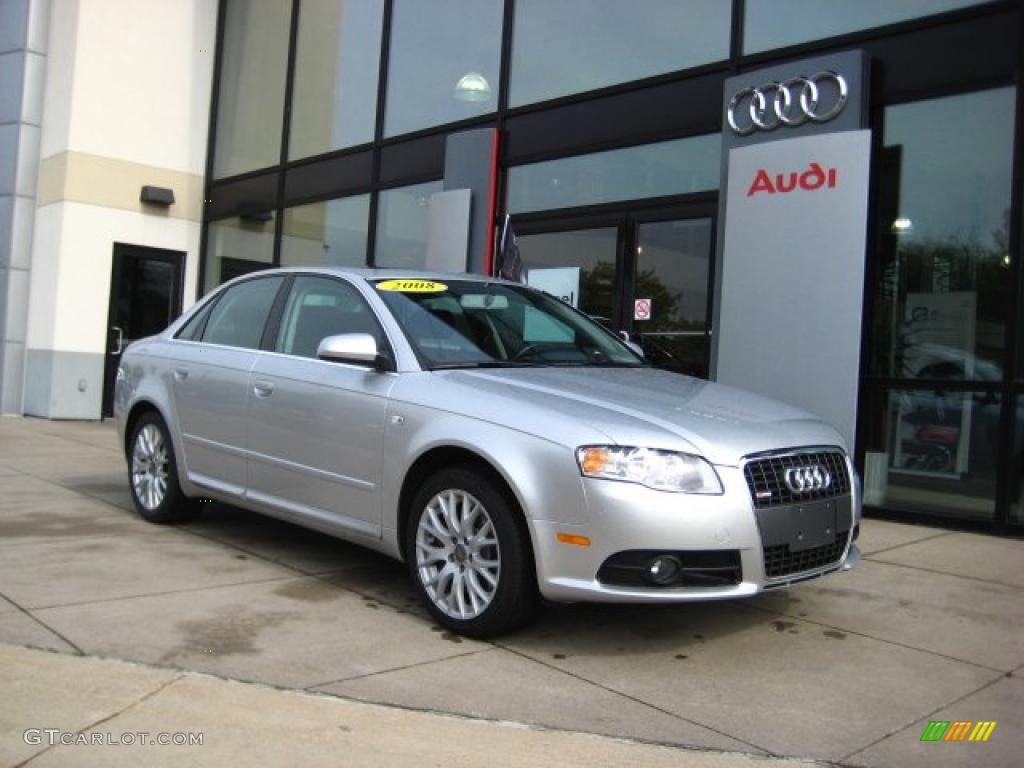 2008 A4 2.0T Special Edition quattro Sedan - Light Silver Metallic / Black photo #1