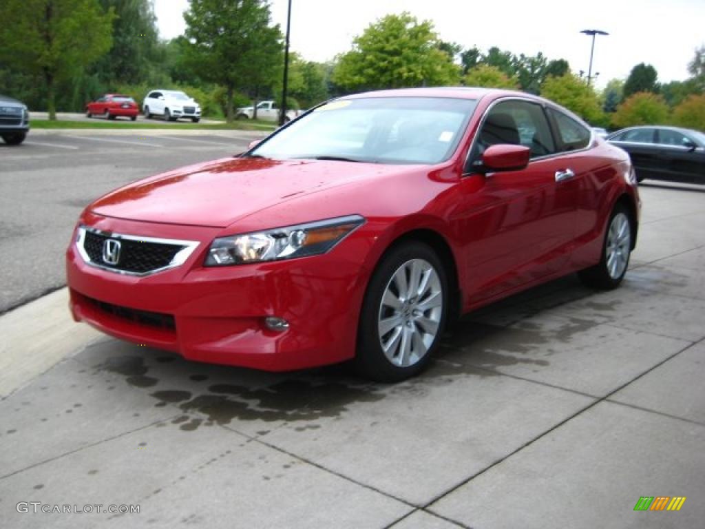 2008 Accord EX-L V6 Coupe - San Marino Red / Black photo #3