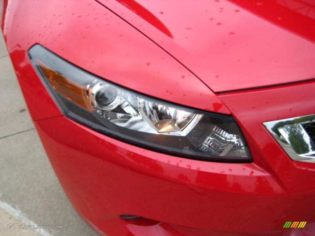 2008 Accord EX-L V6 Coupe - San Marino Red / Black photo #9