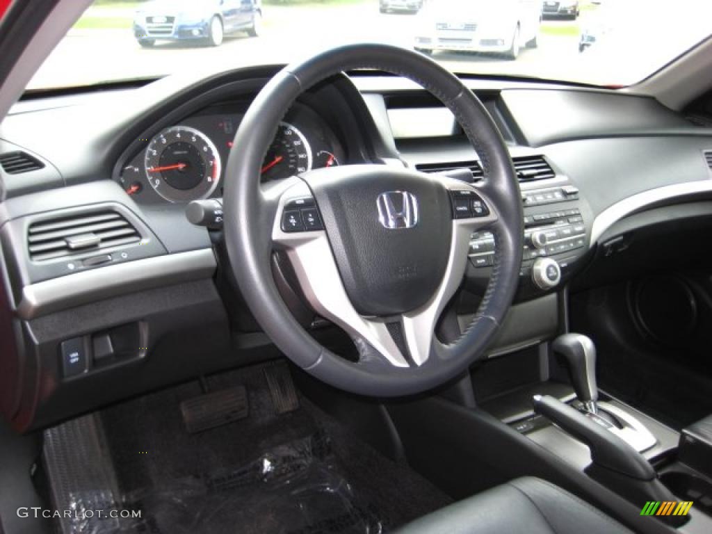 2008 Accord EX-L V6 Coupe - San Marino Red / Black photo #11