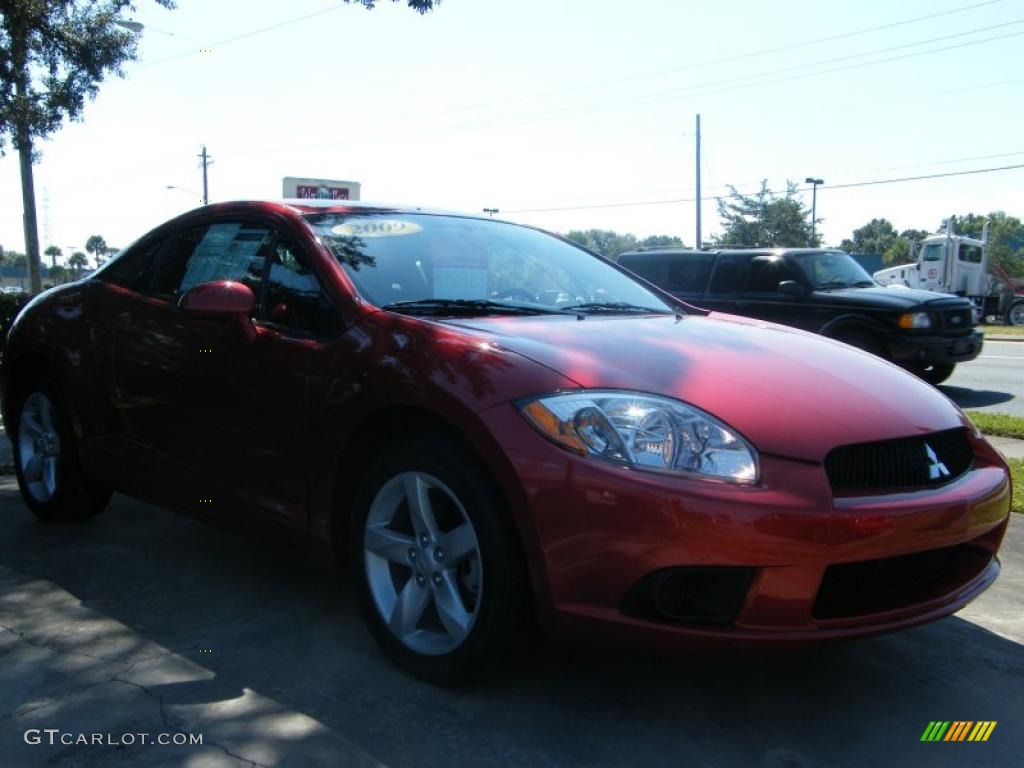 2009 Eclipse GS Coupe - Rave Red Pearl / Medium Gray photo #7