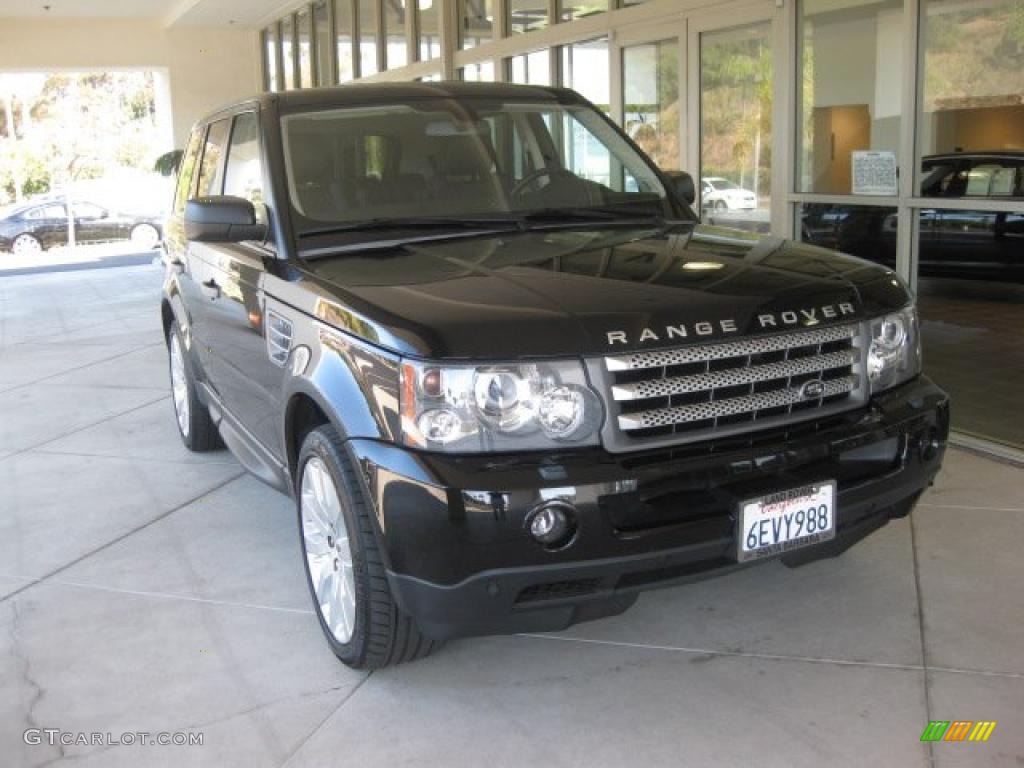 2008 Range Rover Sport Supercharged - Santorini Black / Ebony Black photo #1