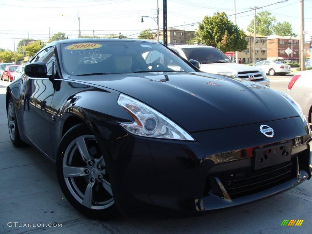 2009 370Z Coupe - Magnetic Black / Gray Leather photo #1